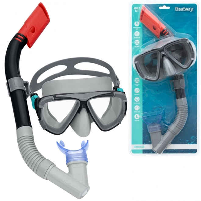 Bestway Schnorchelmaske mit Schnorchel Schwarz 14+ – Schwarz