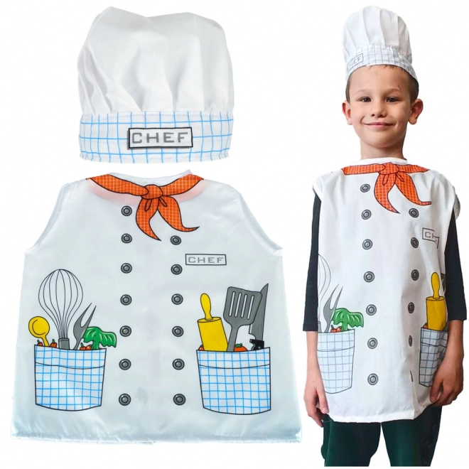 Kinderkostuum kok 3-8 jaar