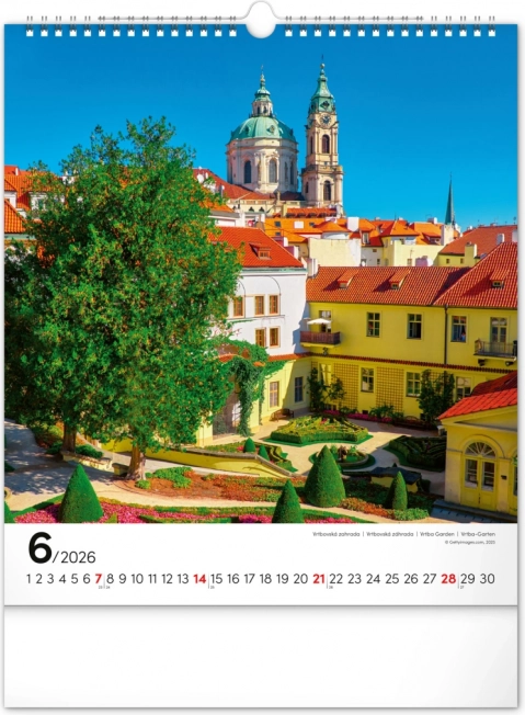 Wandkalender Praag 2026