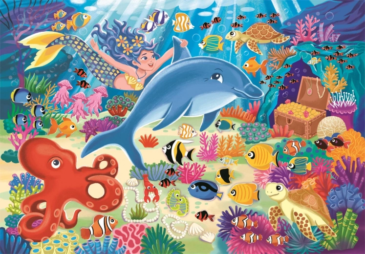 Clementoni Puzzle Amusement sous l’eau 30 pièces