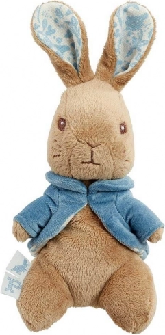 Pluche konijntje PETR in blauw jasje – klein
