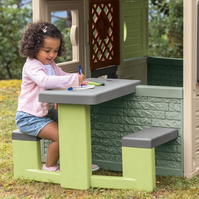 Picnic Table With Benches For Childrens Playhouse