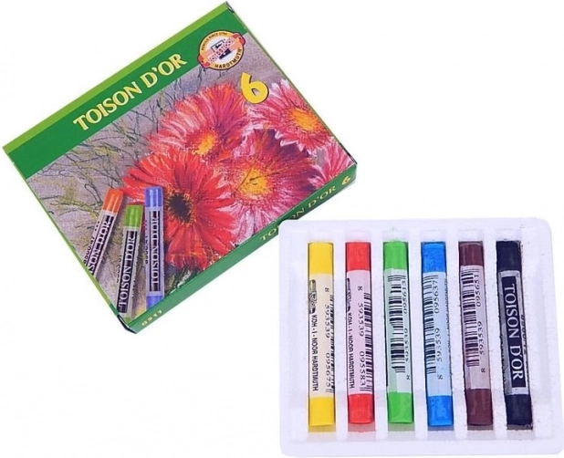 Craies pastels sèches artistiques KOH‑I‑NOOR, set de 6 couleurs