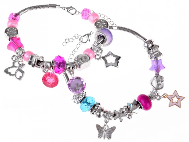 Set voor het maken van armbanden met bedels en kralen