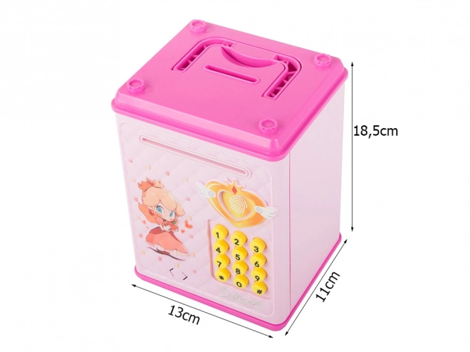 Children's Safe Pink with PIN Code for Banknotes and Coins