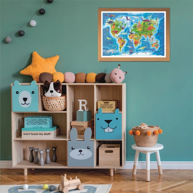 Puzzel 180 stukjes Dinosauriërs Kaart