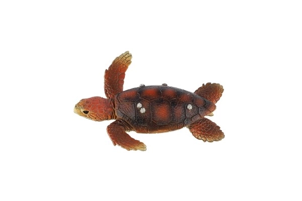 Gewone karetschildpad van plastic 8 cm in zakje