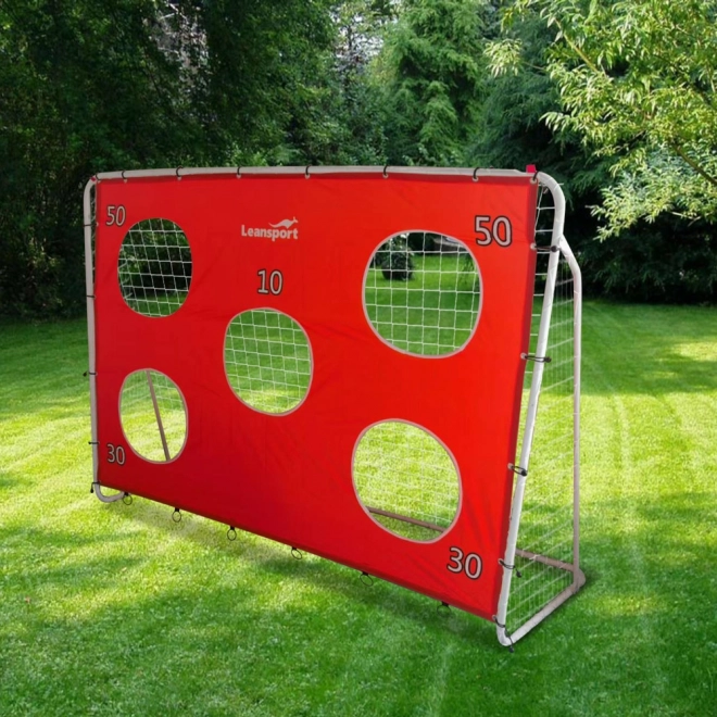 Fußballtrainings-Tor mit Zielnetz rot 213x152x75 cm