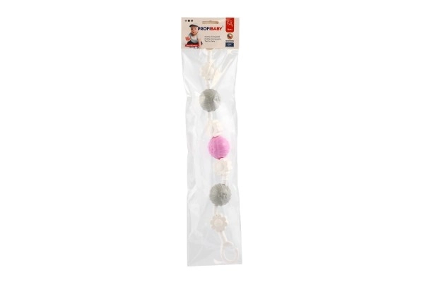 Gekleurde ketting met ballen voor kinderwagen 41 cm