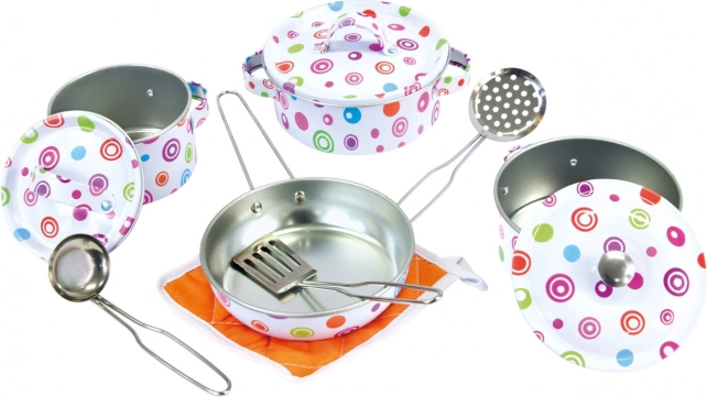 Bino set geëmailleerde kinderkeukenspullen – 11 delen