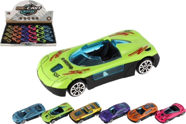 Mini racing cars 7 cm – metal-plastic set, freewheel, color mix