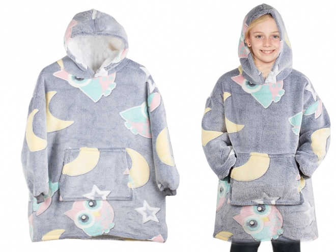 Lichtgevende warme kinderhoodie met capuchon