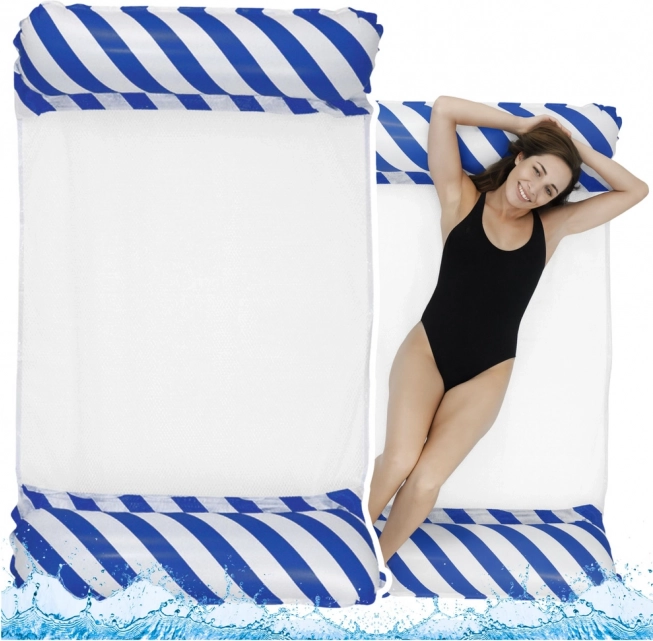 Inflatable Water Hammock White-Navy 120x70cm