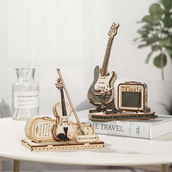 Wooden 3D Puzzle Electric Guitar