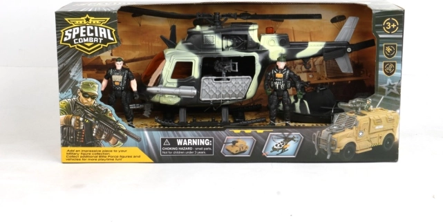 Military helicopter with storage space