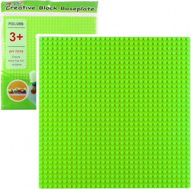 Construction Plate for Building Blocks Light Green 25.5x25.5 cm