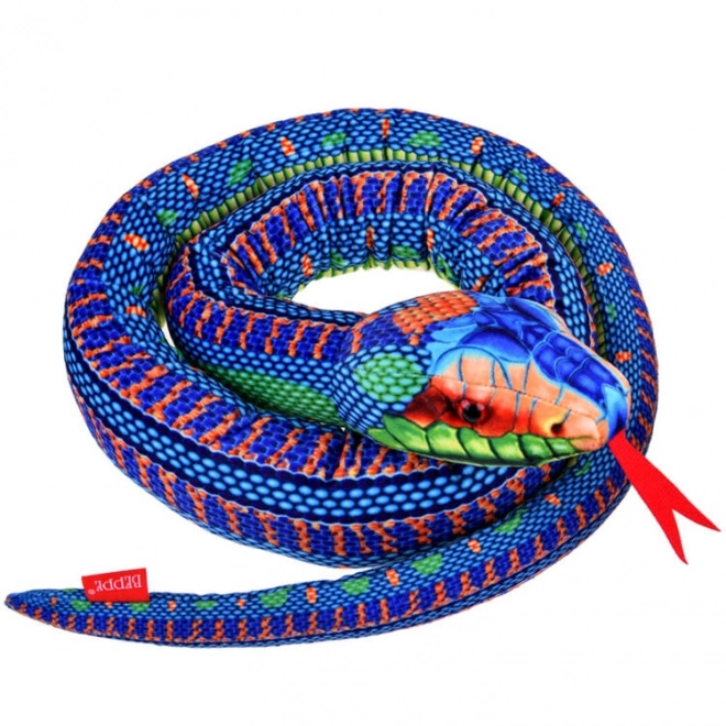 Realistische pluchen speelgoed blauwe slang 180cm