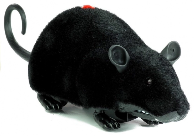 Large Black Remote-Controlled Mouse R/C on Wheels