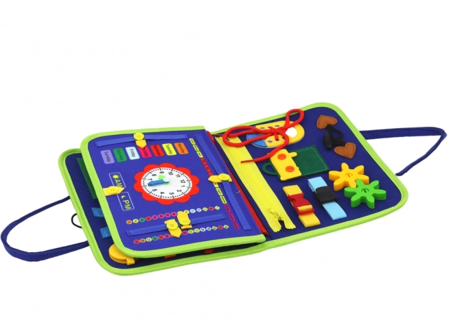 Planche éducative sensorielle bleue pour enfants