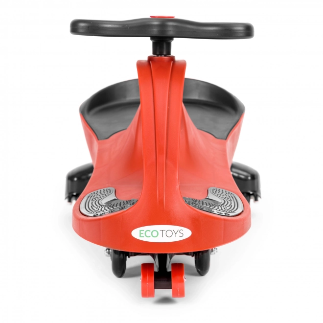 Ride-On Wiggle Car with LED Wheels by Ecotoys - Red