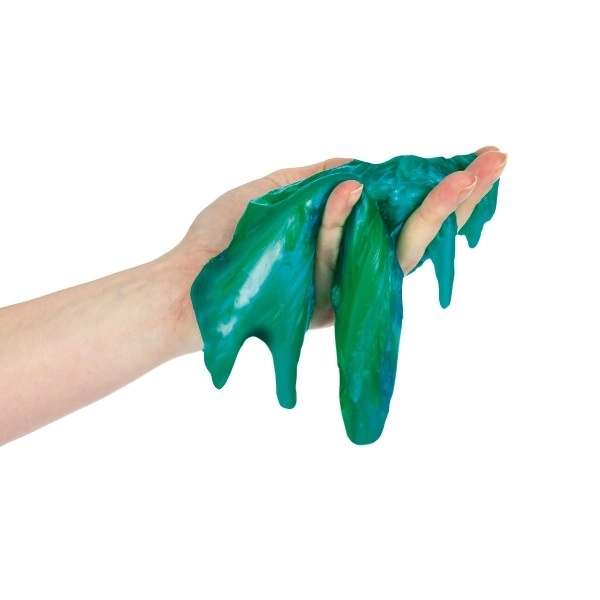 Slijm - glinsterend 400g 20cm in plastic buis 4 kleuren 4 stuks in doos