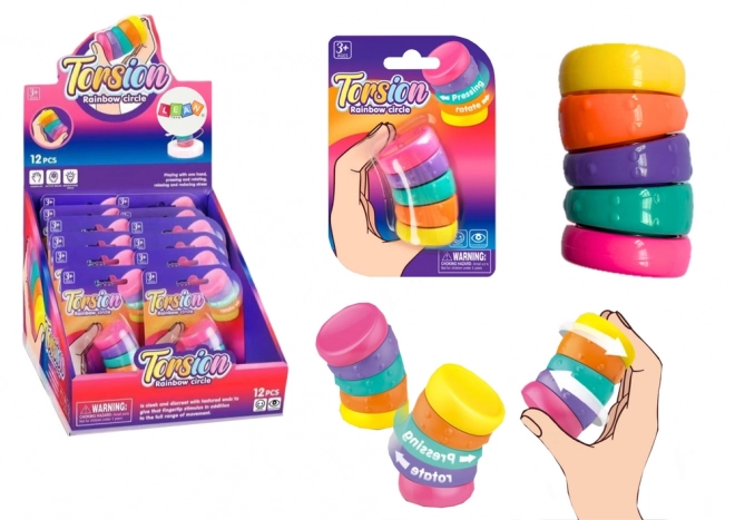 Sensorisch speelgoed Anti-stress regenboog draaiende wielen