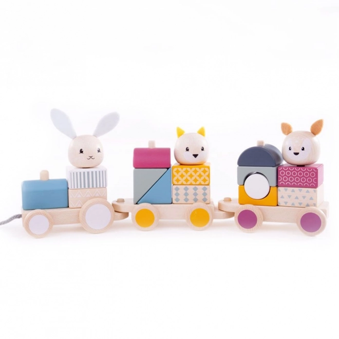 Bigjigs Baby Houten Trein met Dieren