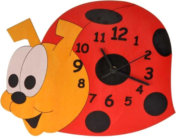 DoDo houten kinderklok lieveheersbeestje