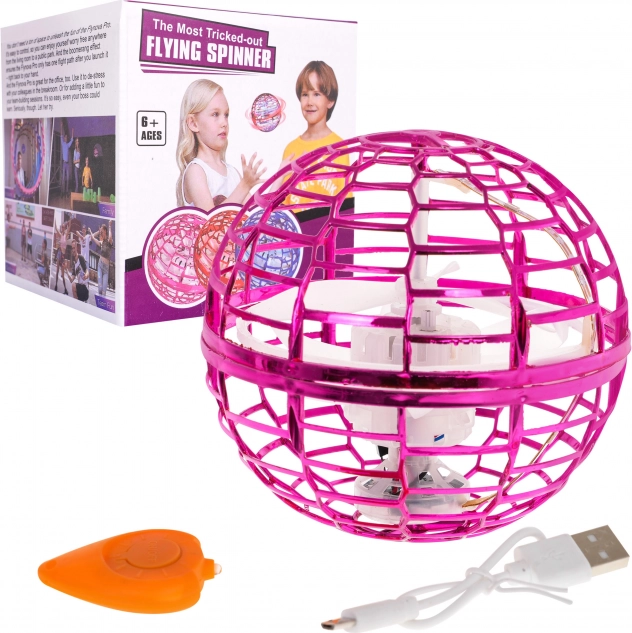 Vliegende bal met gebarenbediening en LED-verlichting – Roze