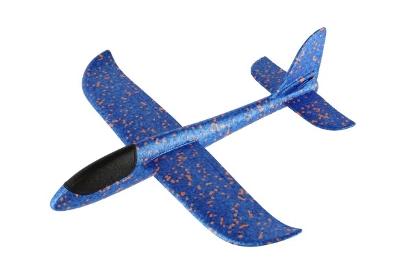 Vliegtuig gooi model van schuim 47cm 3 kleuren op kaart