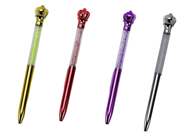 Kogelpen met kroon Diamanten Blauwe vulling 0,7 mm Mix