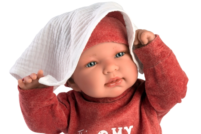 Doudou mouchoir avec pompon pour apaiser