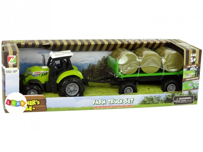 Tractor met aanhangwagen Bal pakken Geluid Groen