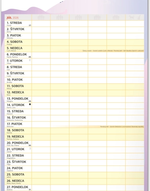 Muurkalender Familieplanner XXL 2026