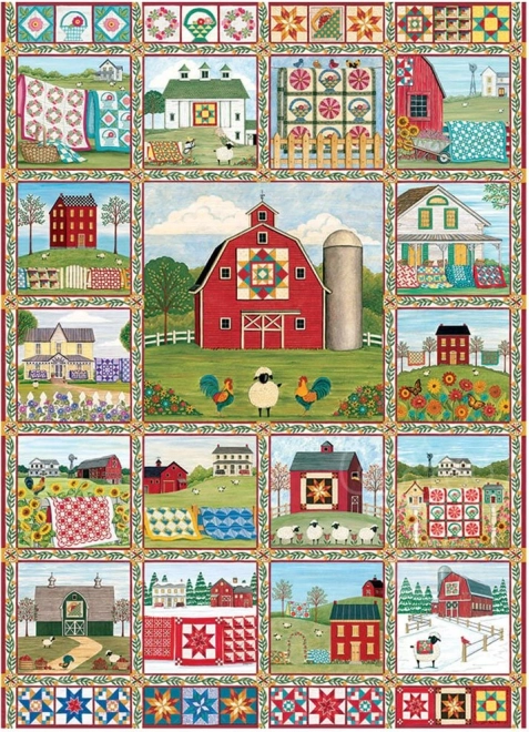 Puzzle Cobble Hill La Terre des couvertures brodées 1000 pièces