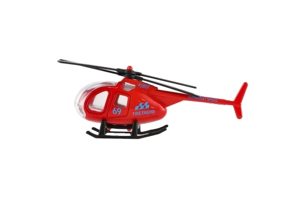 Metalen en plastic helikopter voor kinderen 10 cm