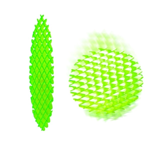 Fidget worm veranderlijke vorm stressverlagende plastic 13cm 6 kleuren op kaart