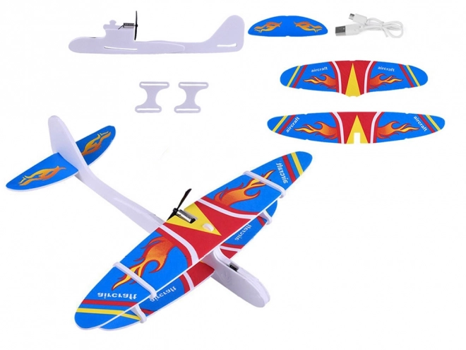 Flying Foam Plane with USB Motor