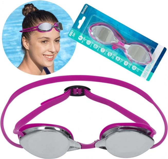 Bestway Elite Blast Pro Swimming Goggles for Adults and Youth – Pink