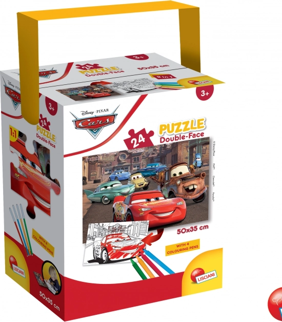 Children's Puzzle Cars: double-sided, 24 pieces