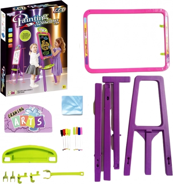 Tafel WOOPIE 3in1 Magnetische Trocken abwischbare Lichtmalerei