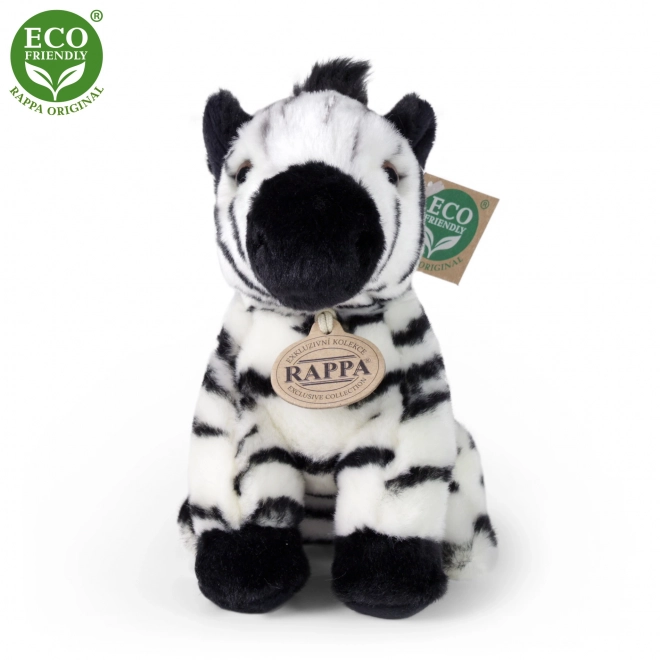 Pluchen zittende zebra 18 cm milieuvriendelijk