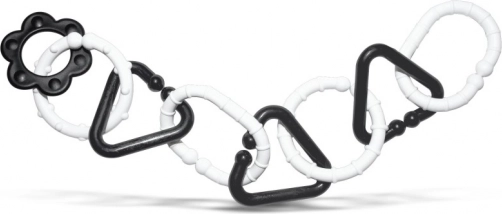 Black-and-white plastic baby link chain – 8 shapes