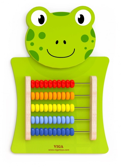 Viga houten bord met telraam kikker montessori FSC-certificaat