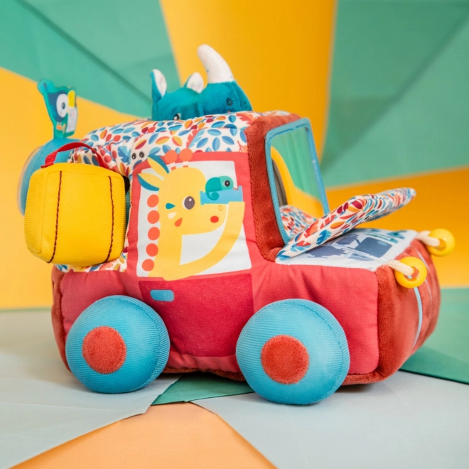 Lilliputiens - stoffen autootje met activiteiten en spiegeltje