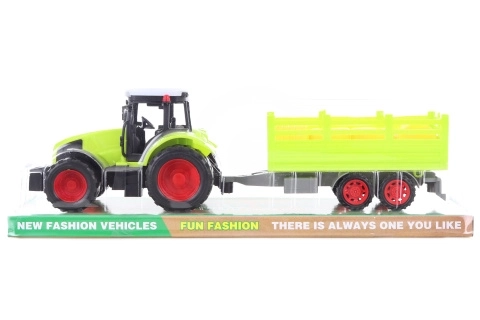Plastiktraktor mit Heuballentransporter