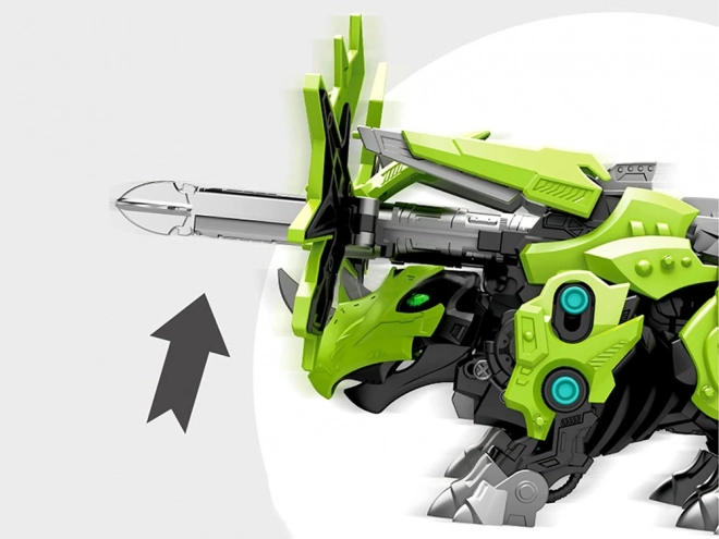 Bewegend model van een mechanische robot Triceratops