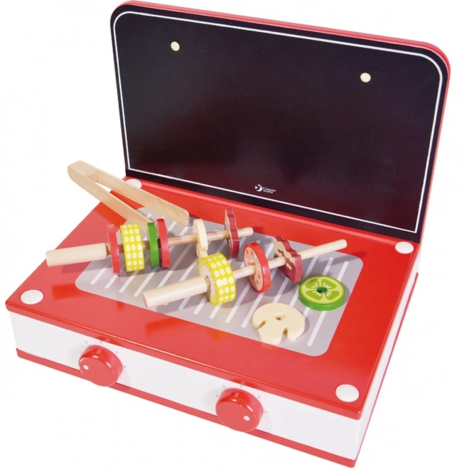 Holzküche 2-in-1 mit Grill und Herd für Kinder 22 Stück