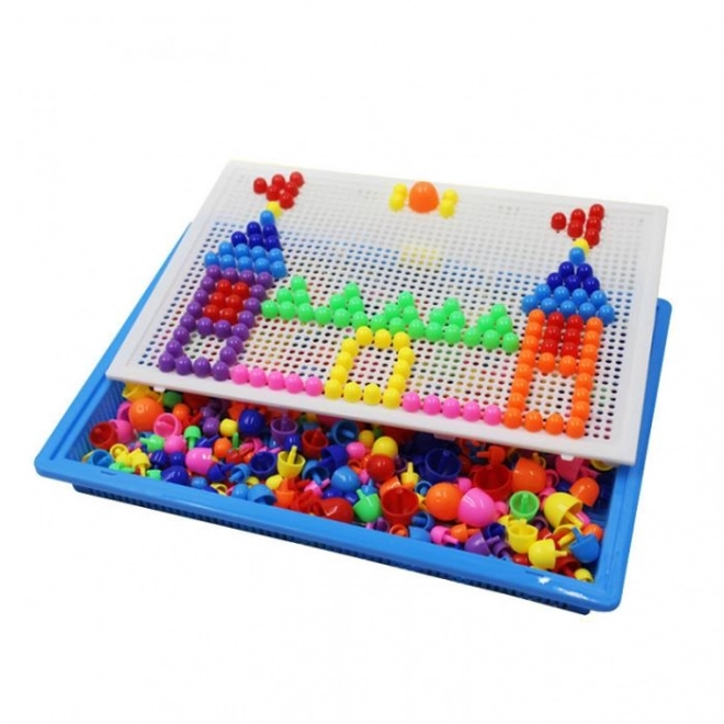 Colorful Mosaic with 296 Pegs