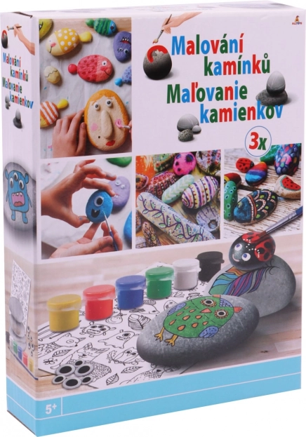 Kit de peinture sur galets avec autocollants